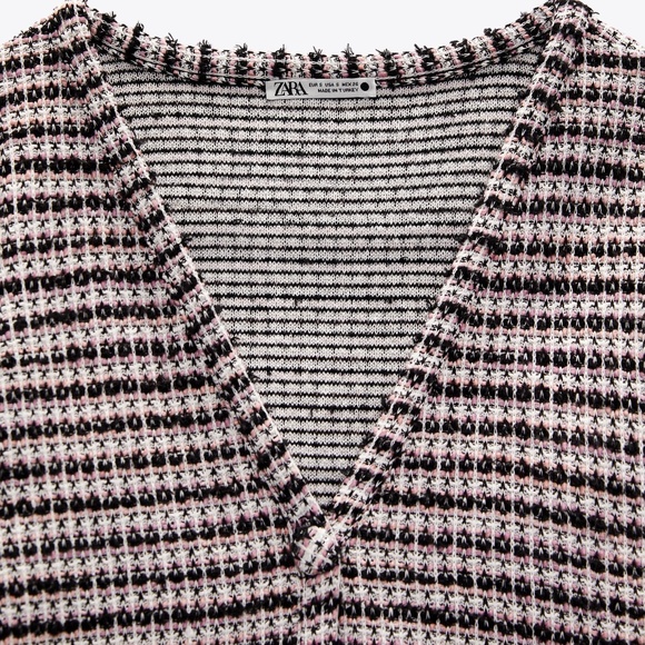 ZARA Textured Midi Sweater Dress Cardigan BNWT - Picture 4 of 5